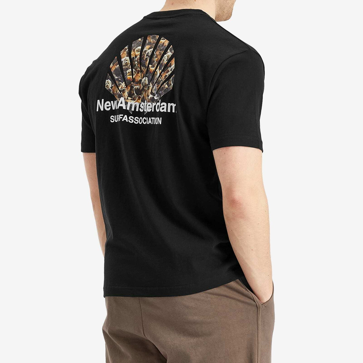 New Amsterdam Surf Association Men's Seal Logo T-Shirt in Black