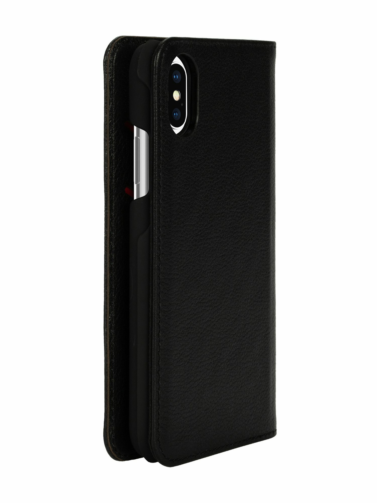 Diesel Black leather printed and debossed logo case, i Phone XS & X - Flip covers - Unisex - Black