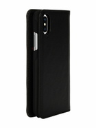 Diesel Black leather printed and debossed logo case, i Phone XS & X - Flip covers - Unisex - Black