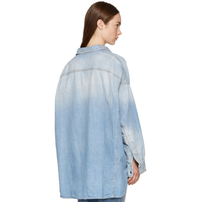 R13 Blue Oversized Denim Shirt R13