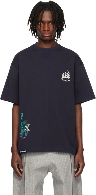 Photo: NAMESAKE Navy Sava Oversized Sail T-shirt