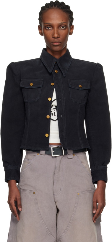 Photo: WILLY CHAVARRIA Black Denim Chavela L/S Shirt