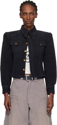 WILLY CHAVARRIA Black Denim Chavela L/S Shirt