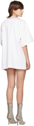 AREA White Crystal Minidress