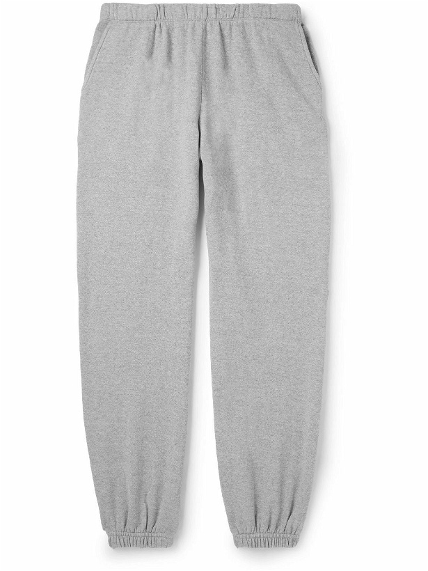 Photo: The Elder Statesman - Straight-Leg Cotton and Cashmere-Blend Jersey Sweatpants - Gray