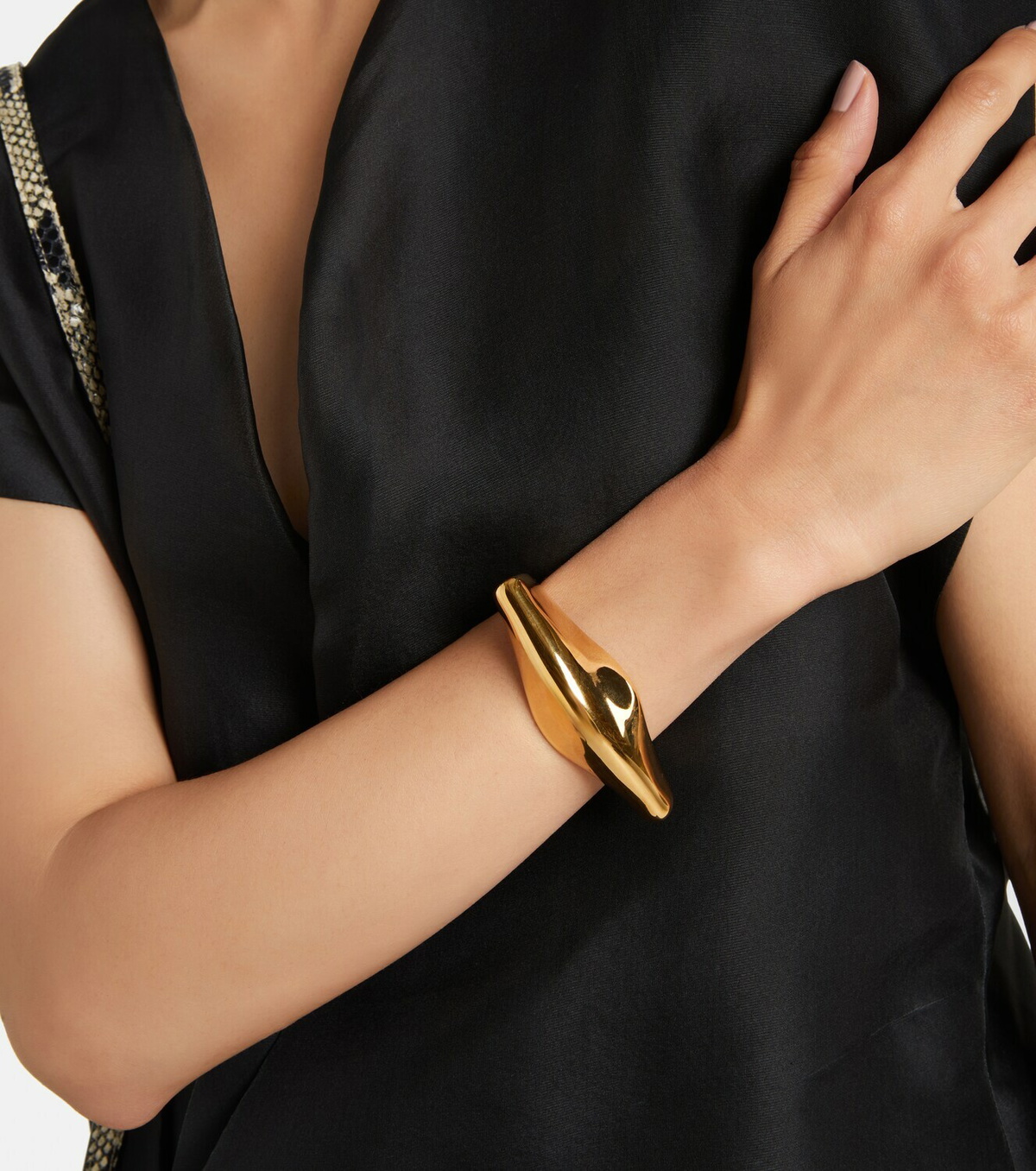 Khaite Lotus 18kt gold-plated cuff bracelet