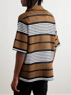 Burberry - Striped Mesh Shirt - Brown