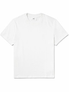 AMI PARIS - ADC Logo-Embroidered Organic Cotton-Jersey T-Shirt - White