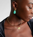Octavia Elizabeth Imogen 18kt gold drop earrings with chrysoprase and diamonds