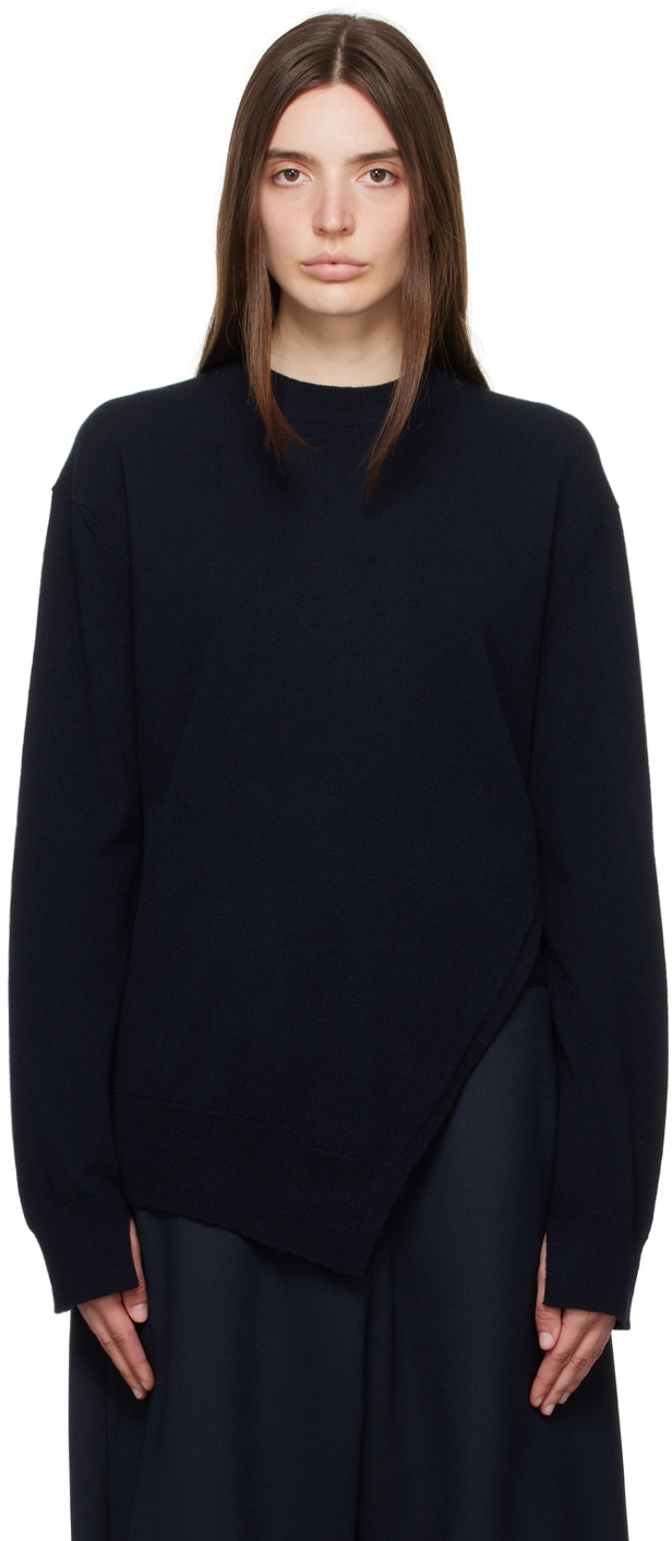 Studio Nicholson Navy Sanpo Sweater Studio Nicholson