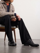 LOEWE - Campo Cracked-Leather Derby Shoes - Black
