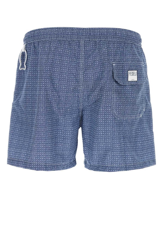 Photo: Fedeli Printed Polyester Swimming Shorts