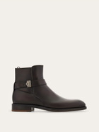 Ferragamo Mens Ankle boot with Hug buckle in Brown
