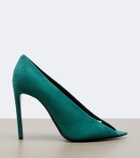 Valentino Garavani VLogo Révélé suede peep-toe pumps
