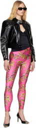 Versace Jeans Couture Pink Outline Barocco Leggings