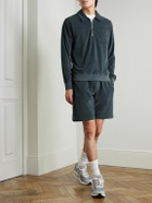 Hartford - Cotton-Blend Terry Half-Zip Sweatshirt - Gray
