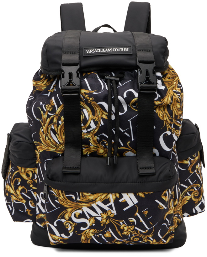 Photo: Versace Jeans Couture Black Logo Couture Backpack