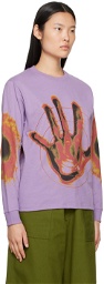 Gentle Fullness Purple Graphic Long Sleeve T-Shirt