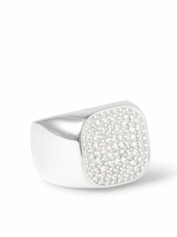 Photo: Hatton Labs - Galilei Silver Cubic Zirconia Signet Ring - Silver