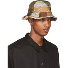 Ahluwalia Brown Silk Patchwork Bucket Hat