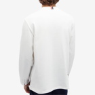 Thom Browne Men's Chest Pocket Crew Sweatshirt in Natural White