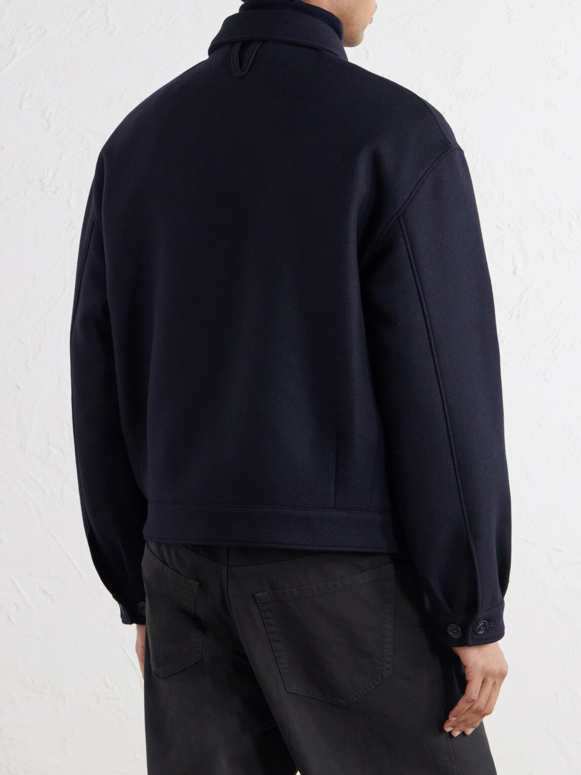 Valstar - Brushed Virgin Wool-Twill Bomber Jacket - Blue