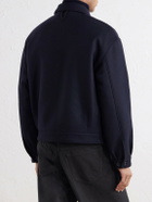 Valstar - Brushed Virgin Wool-Twill Bomber Jacket - Blue