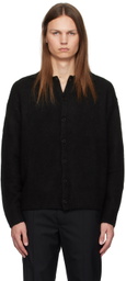 Dunst Black Open Collar Cardigan