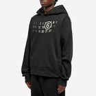 MM6 Maison Margiela Men's Distressed Logo Hoodie in Black