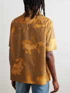 Loewe - Paula's Ibiza Leather-Trimmed Printed Cotton-Poplin Shirt - Brown