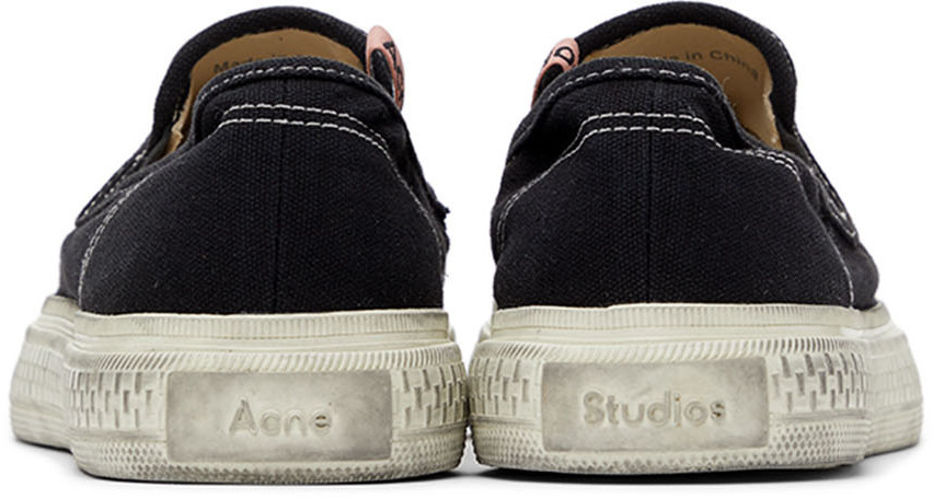 Acne Studios Black Ballow Tumbled Slip-On Sneakers Acne Studios