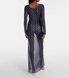 Marine Serre All Over Moon mesh maxi dress