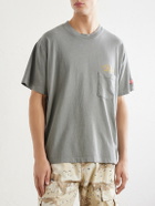 Cherry Los Angeles - Logo-Embroidered Cotton-Jersey T-Shirt - Gray