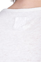 120% Lino T-shirt In White Linen