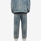 Balenciaga Men's Baggy Jeans in Medium Blue Denim