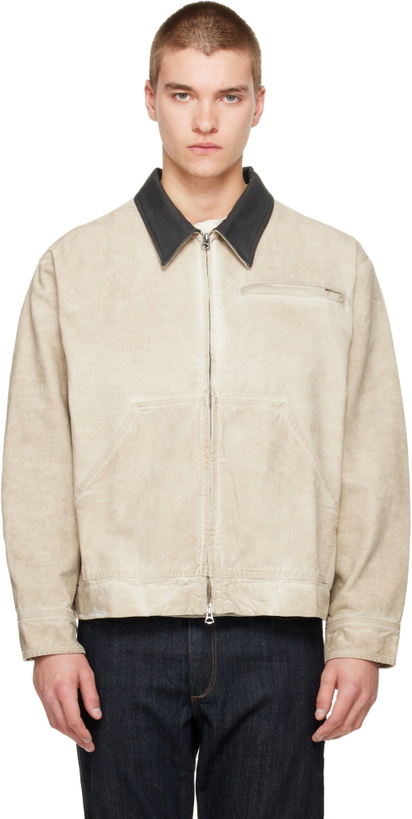 Photo: rag & bone Off-White Canvas Workwear Jacket