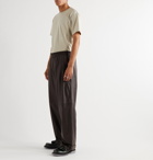 Bottega Veneta - Wide-Leg Leather Trousers - Brown