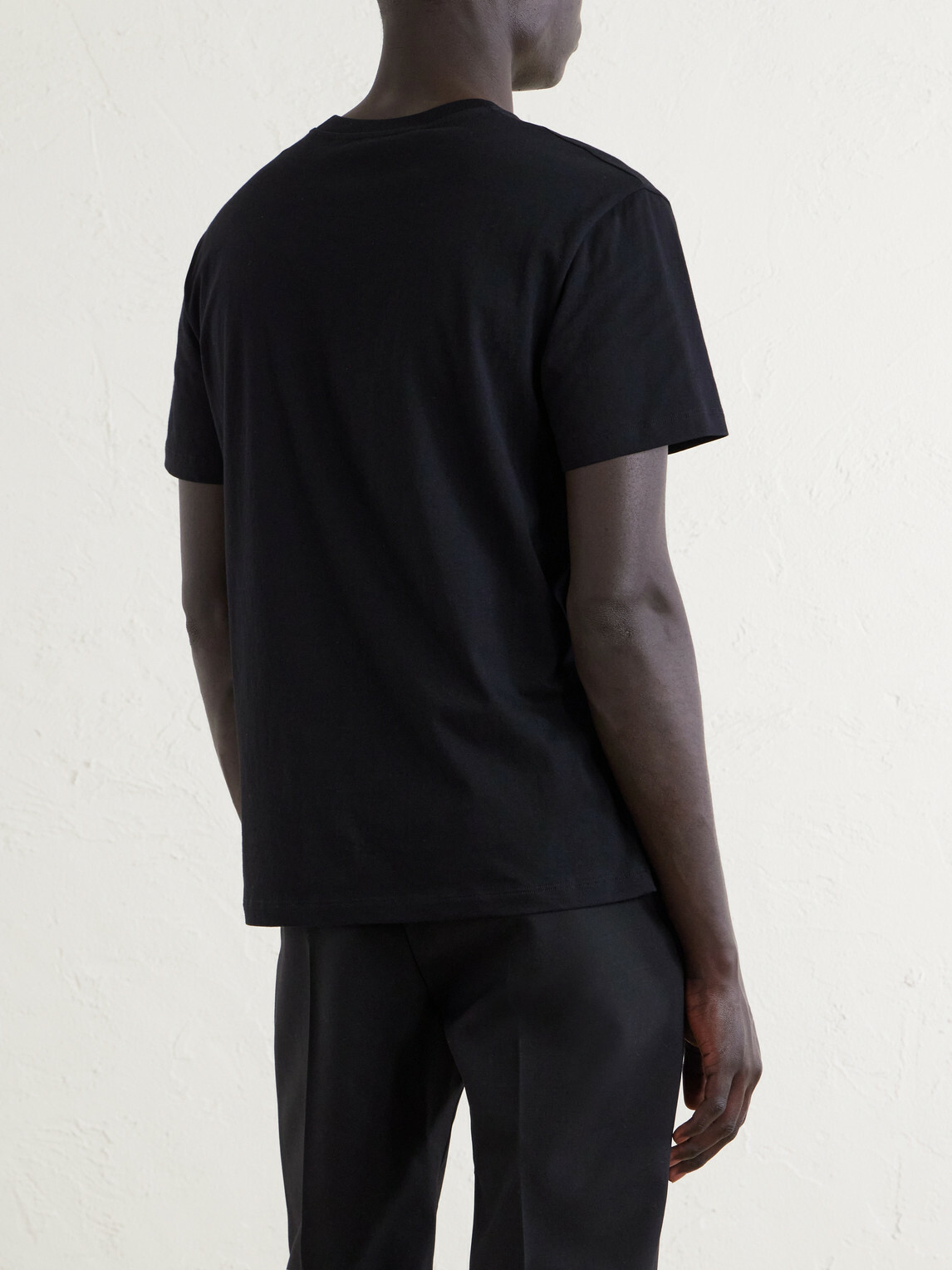 Valentino Garavani - VGold Cotton-Jersey T-Shirt - Black