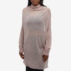 Rick Owens Women's Shroud Sweatshirt in Dusty Pink 