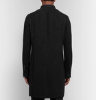 Rick Owens - Double-Breasted Mélange Virgin Wool-Blend Coat - Men - Black