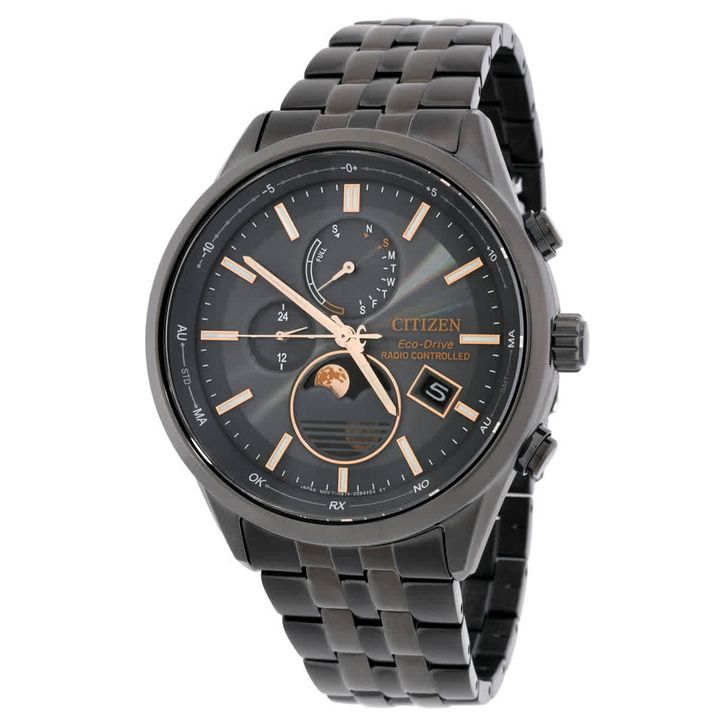 Photo: Citizen Eco-Drive Radio-Controlled Moon Phase Grey Dial Mens Watch BY1037-51H