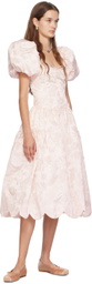 Sandy Liang Pink Cil Midi Dress