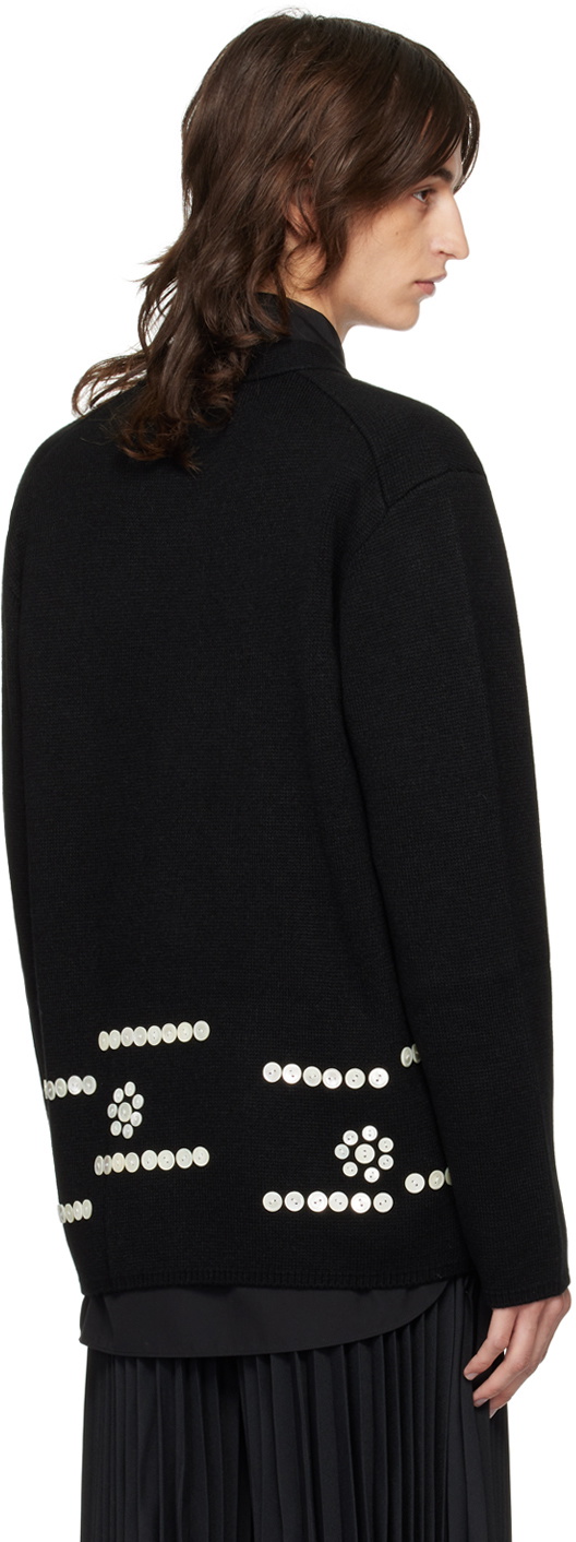 Comme des Garçons Homme Plus Black Buttons Cardigan
