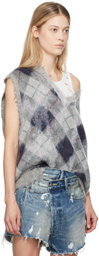 R13 Gray Oversized Vest