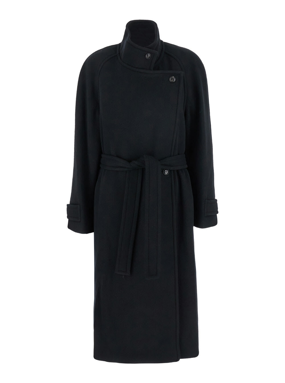 LOW CLASSIC Blue Low Waist Belted Trench Coat Low Classic