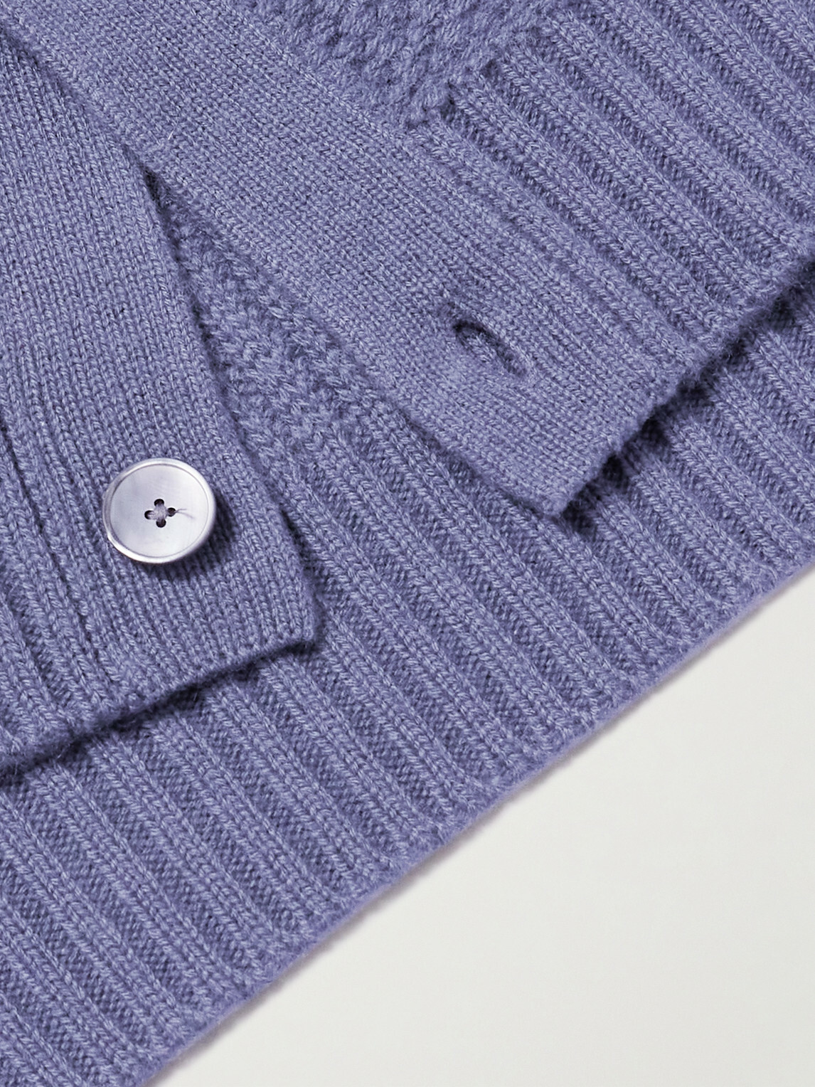 Mr P. - Textured Wool and Cashmere-Blend Overshirt - Blue
