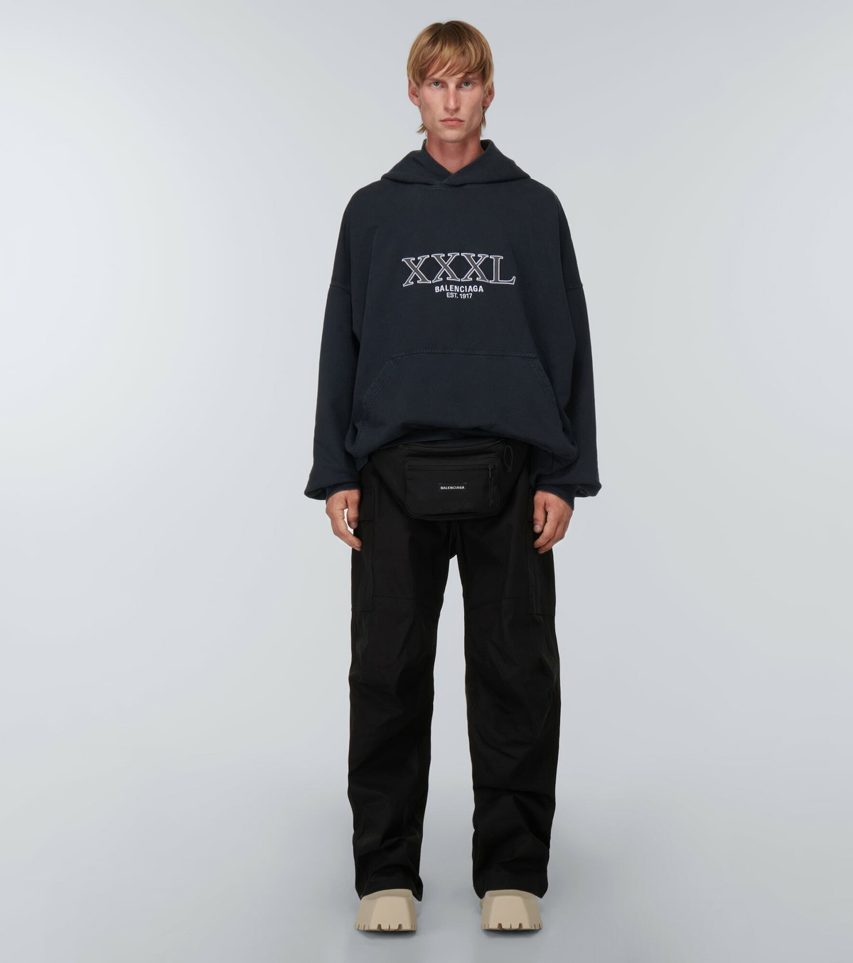 Balenciaga - XXXL large-fit cotton hoodie Balenciaga