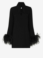 16Arlington Michelle Feather Trim Mini Dress