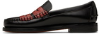 Random Identities Black & Red Sebago Edition Double Penny Dan Loafers