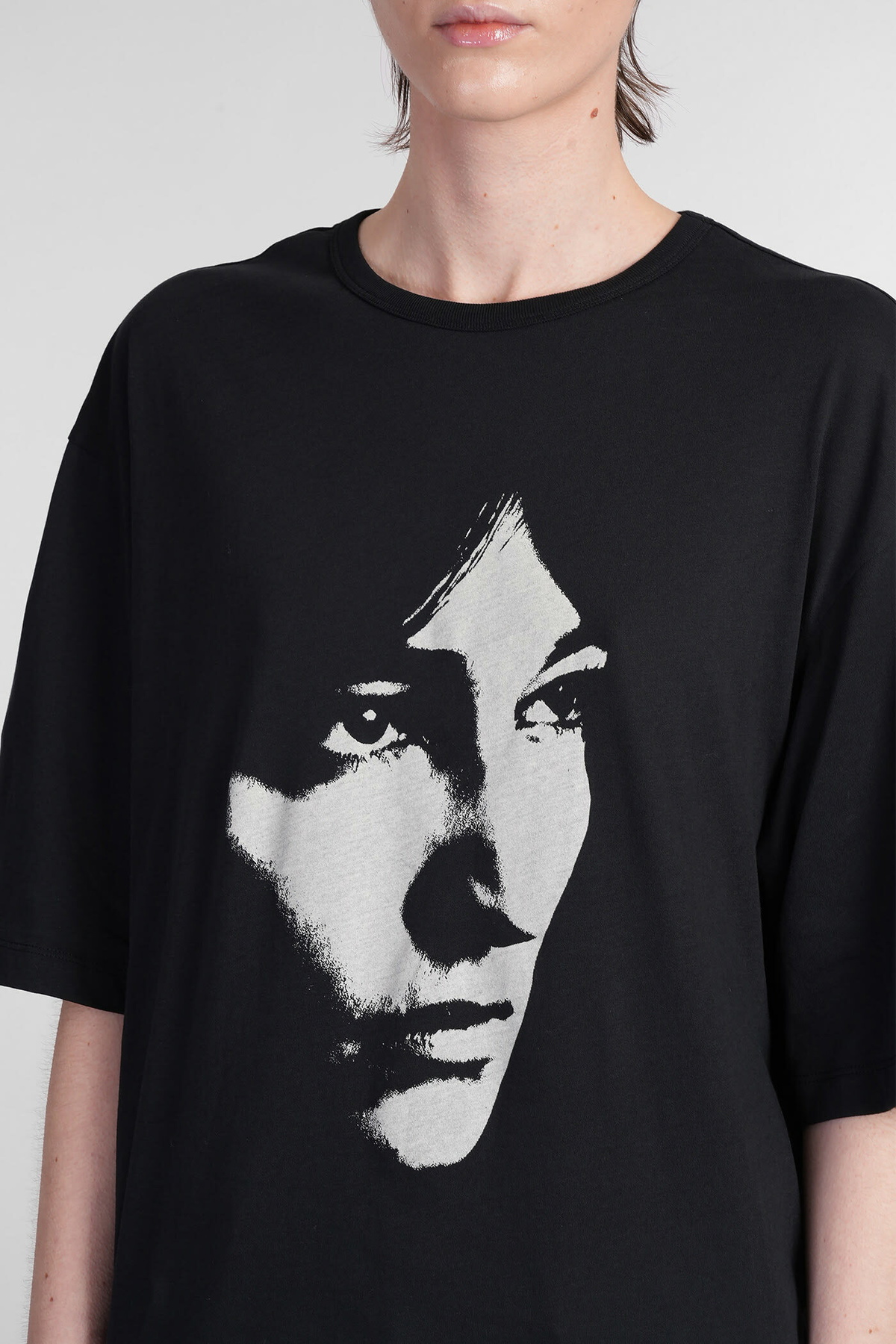 Ann Demeulemeester Aga T-shirt In Black Cotton Ann Demeulemeester